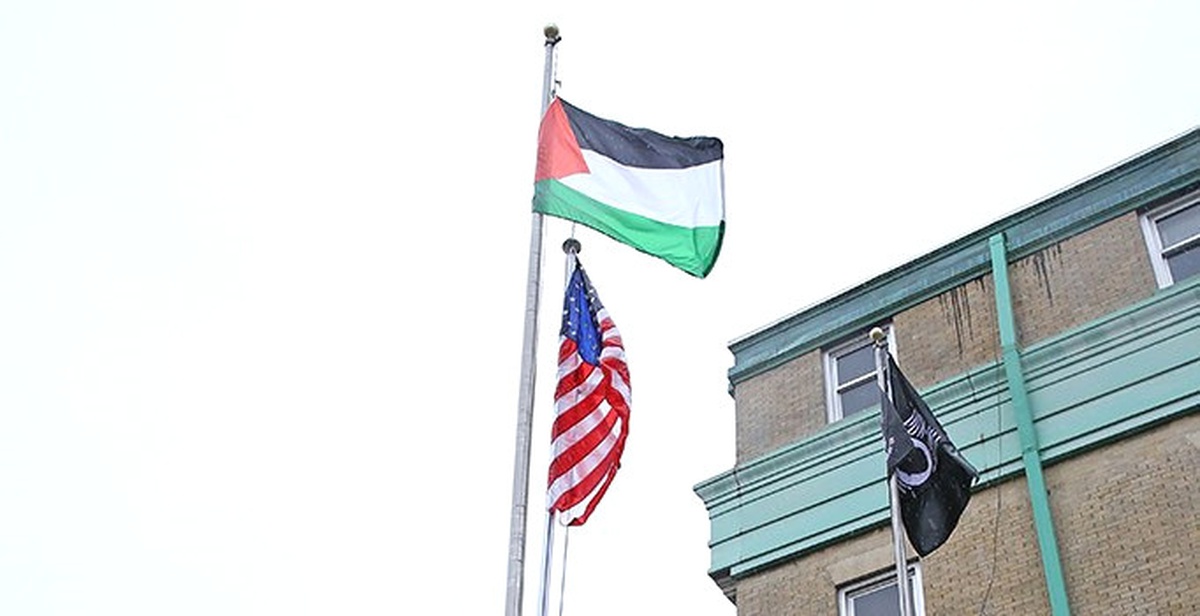New Jersey Eyaletinde Filistin Bayrağı Göndere Çekildi