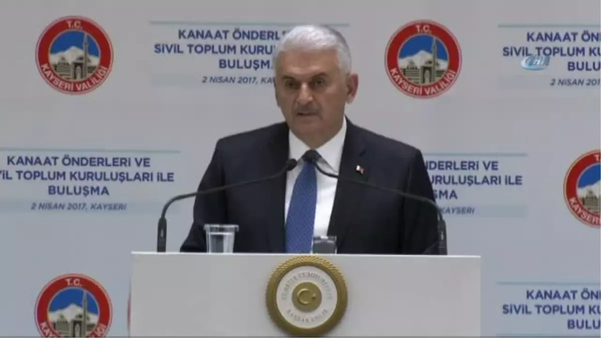 Başbakan Yıldırım, "Hdp\'nin Gölgesine Girmiş, Onlarla Birlikte Hayır Kampanyası Yapıyorlar"