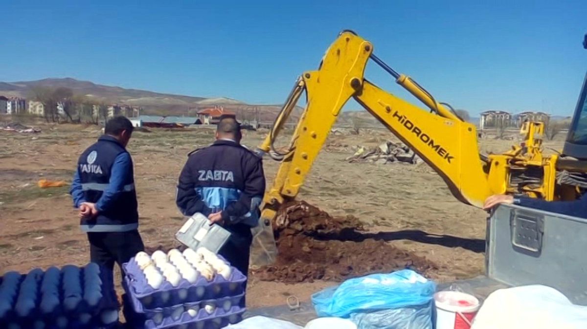 Gemerek\'te Tarihi Geçmiş Gıda Ürünleri İmha Edildi
