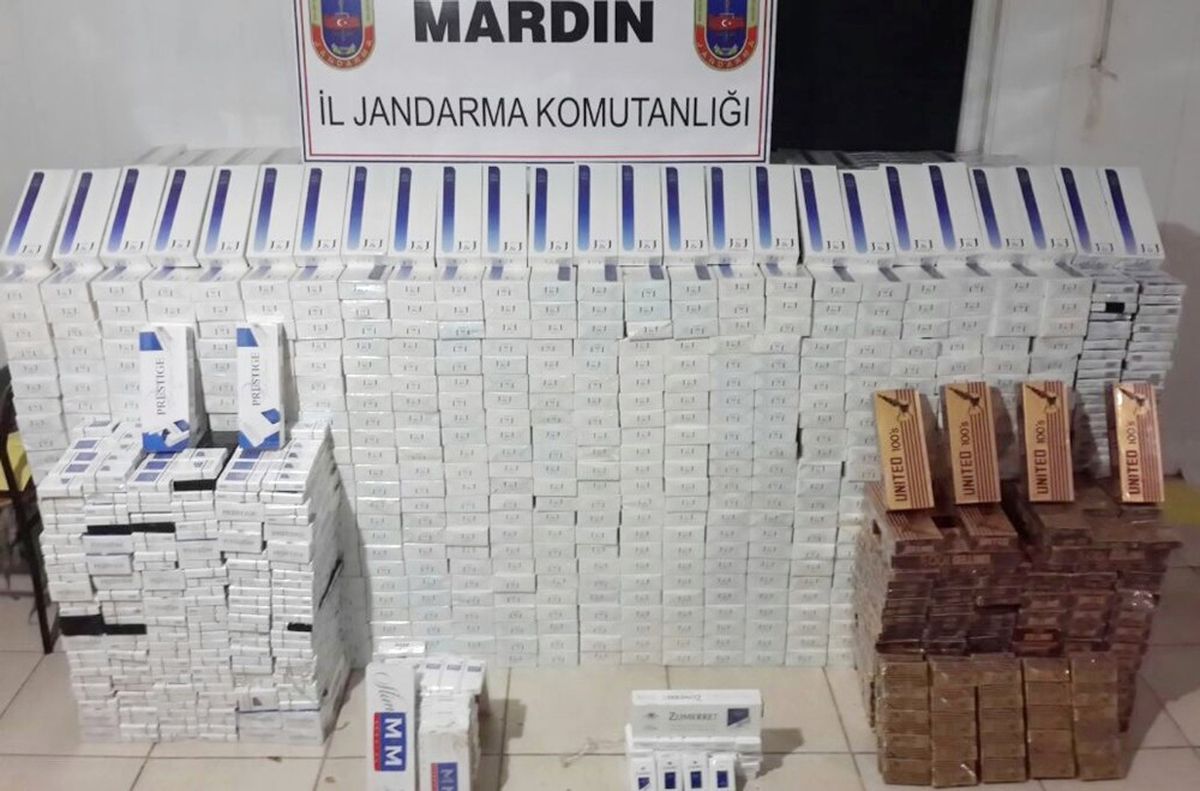 Nusaybin\'de 28 Bin 210 Paket Kaçak Sigara Ele Geçirildi