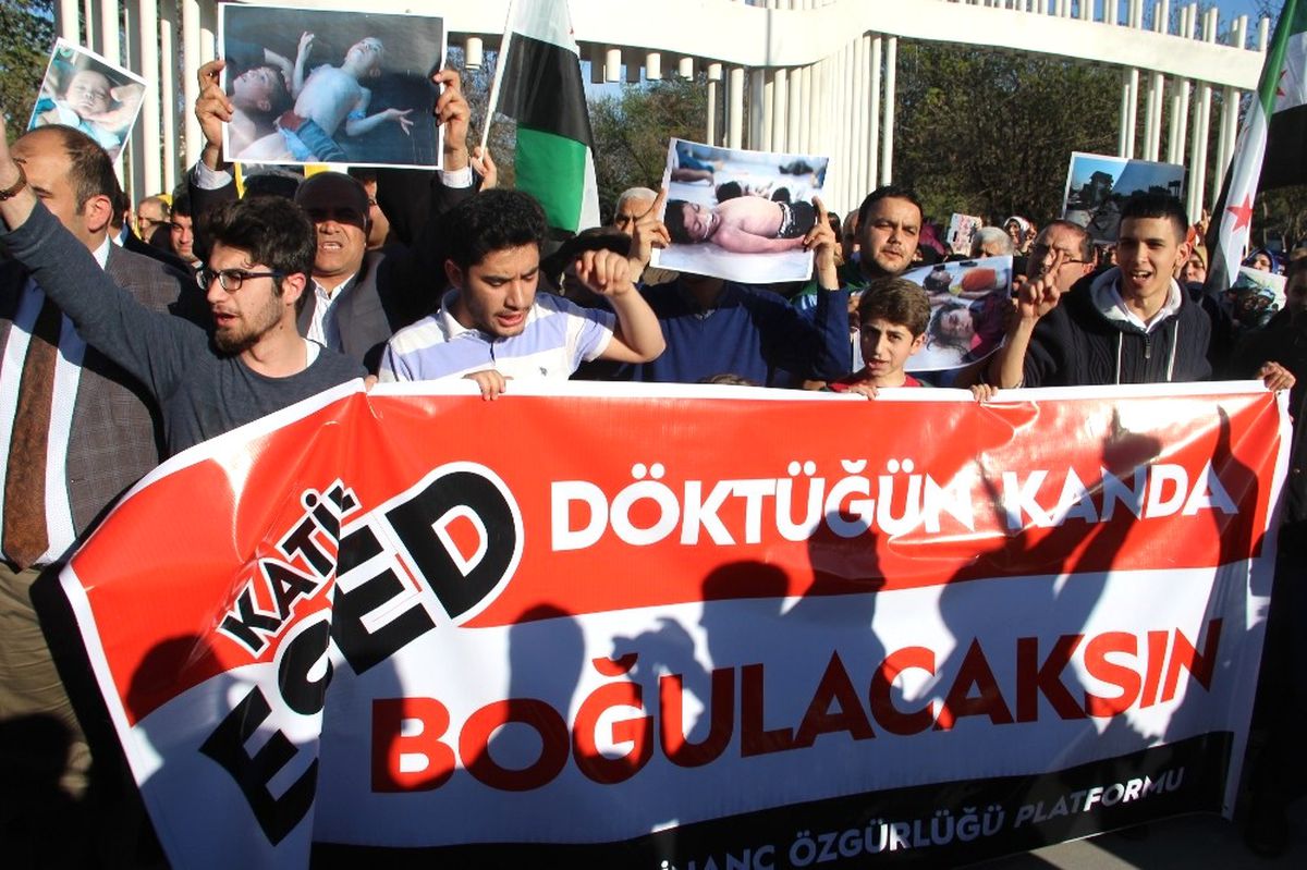 İdlib\'teki Saldırı Batman\'da Protesto Edildi