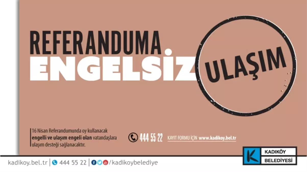 Referandumda Kadıköy Belediyesinden Ulaşım Desteği