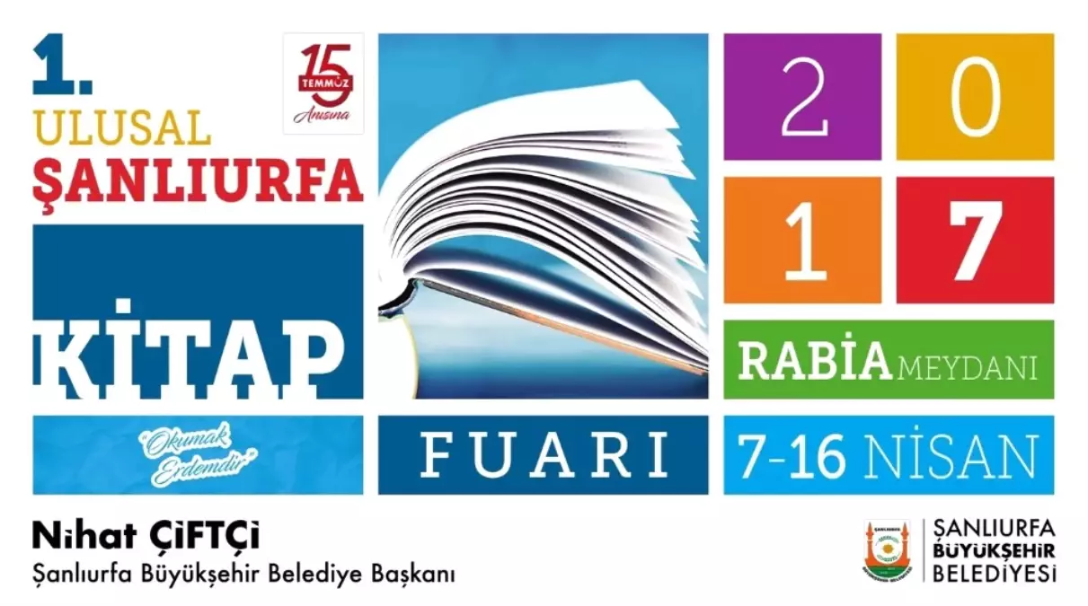 1. Ulusal Şanlıurfa Kitap Fuarı Başlıyor