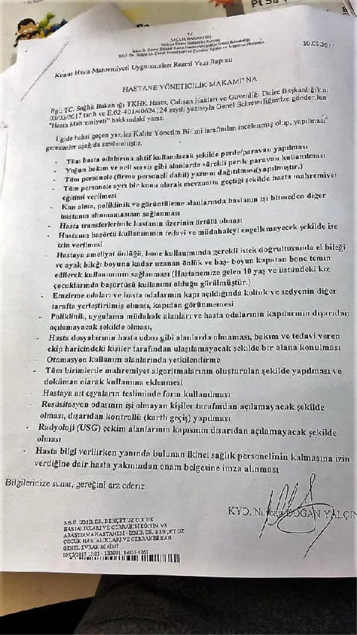 Çocuk Hastanesinde \'Başörtüsü\' ile İlgili Talep Tartışma Yarattı