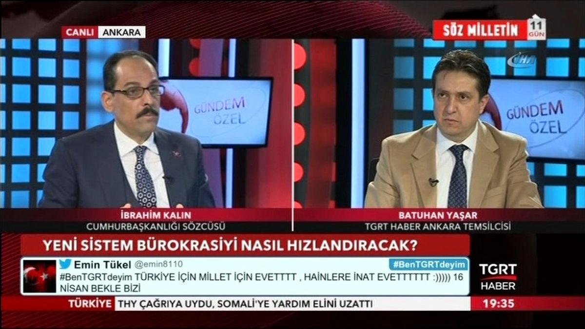 Ibrahim Kalın\'dan Önemli Açıklamalar