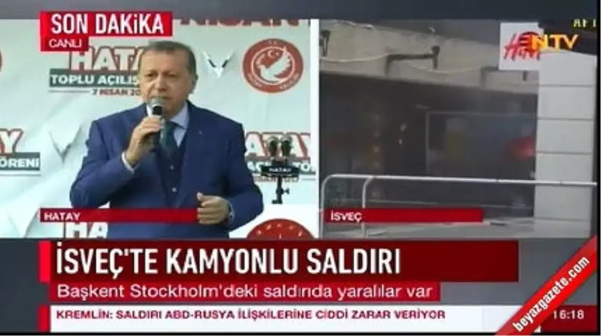 Erdoğan\'ın Konuşma Yaptığı Alanda Dikkat Çeken Pankart