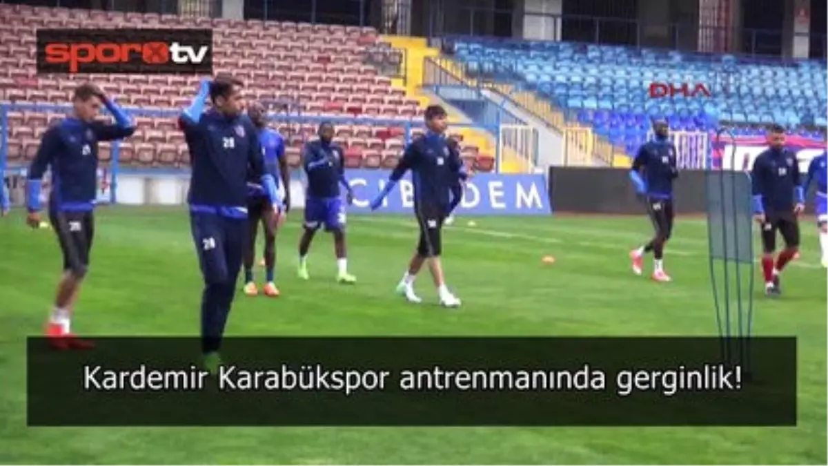 Karabükspor İdmanında Gerginlik!