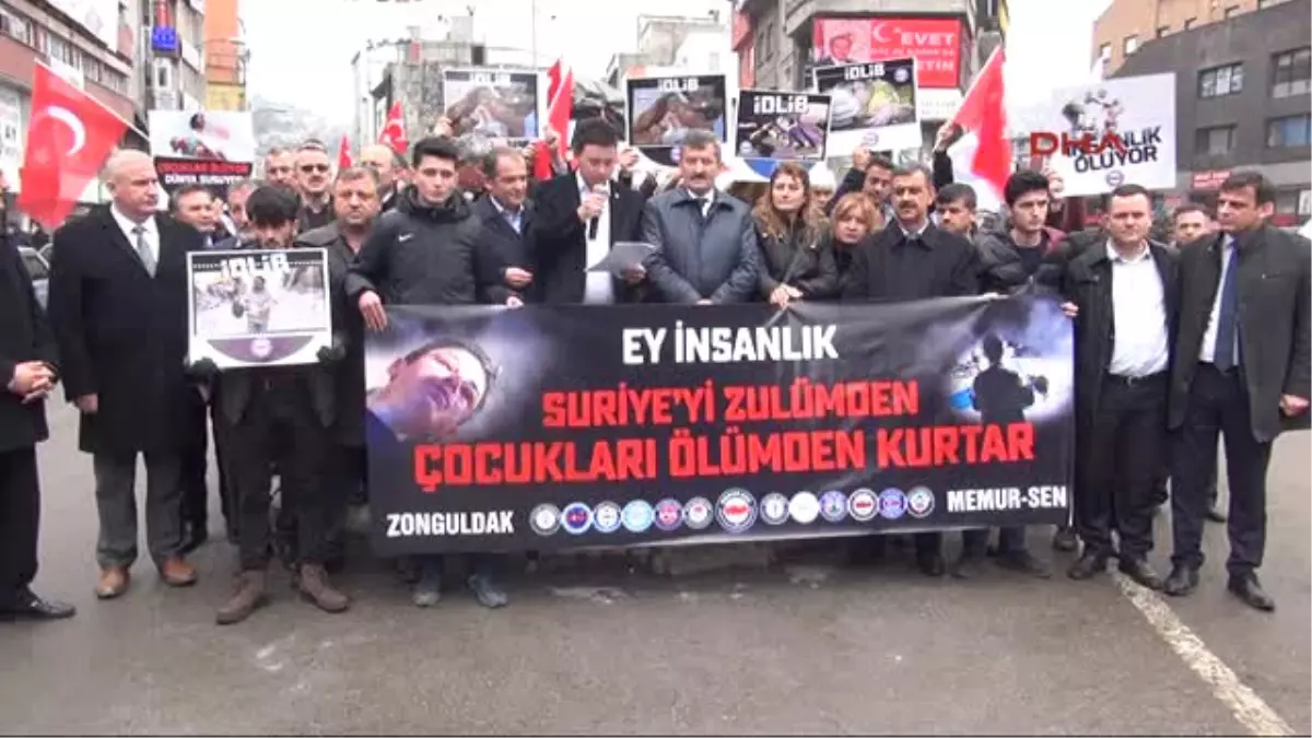 Zonguldak\'ta Idlib Protestosu