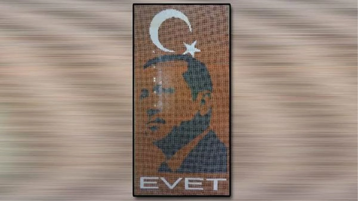50 Bin Bardakla Cumhurbaşkanı Erdoğan\'ın Silüetini Yaptılar