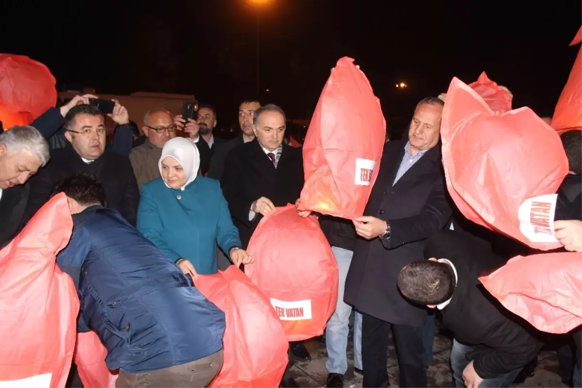 Bakan Özlü, Dilek Feneri Uçurdu