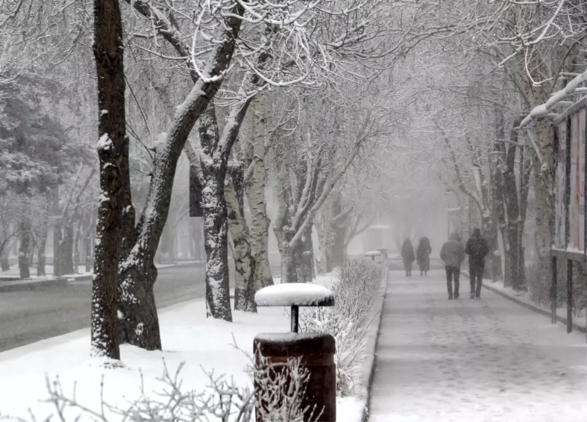 Erzurum ve Erzincan\'a Lapa Lapa Kar Yağdı