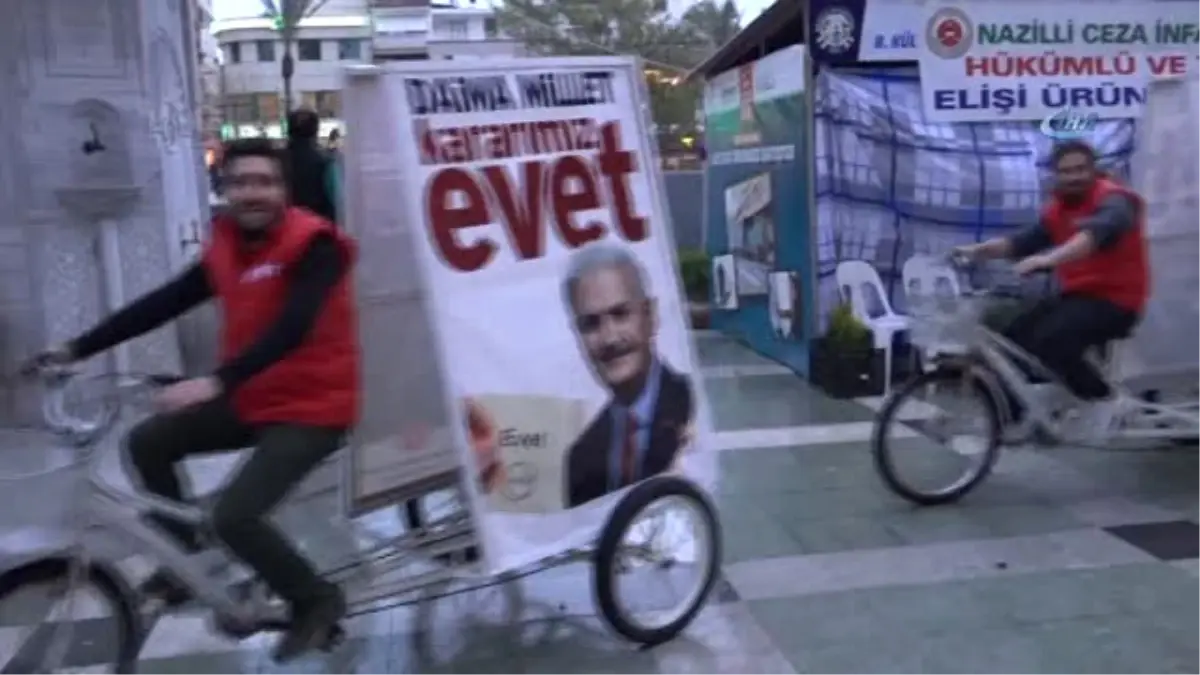 Evet\' Bisikletleri Nazilli Sokaklarında