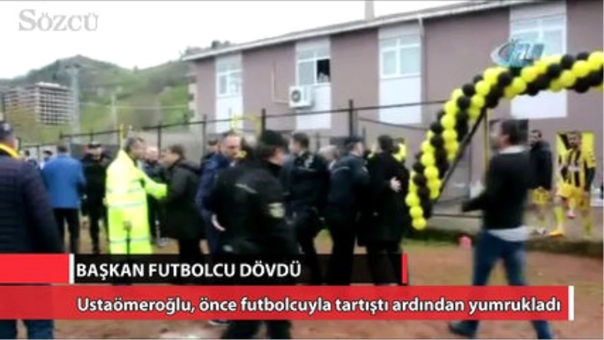 Sahaya İnen Başkan Futbolcu Dövdü