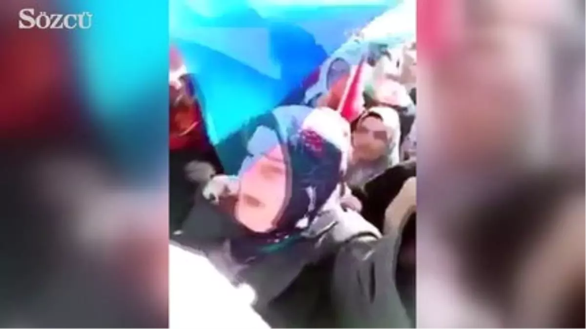 Erdoğan\'ın Mitinginde Çılgınlar Gibi Bağıran Kadın