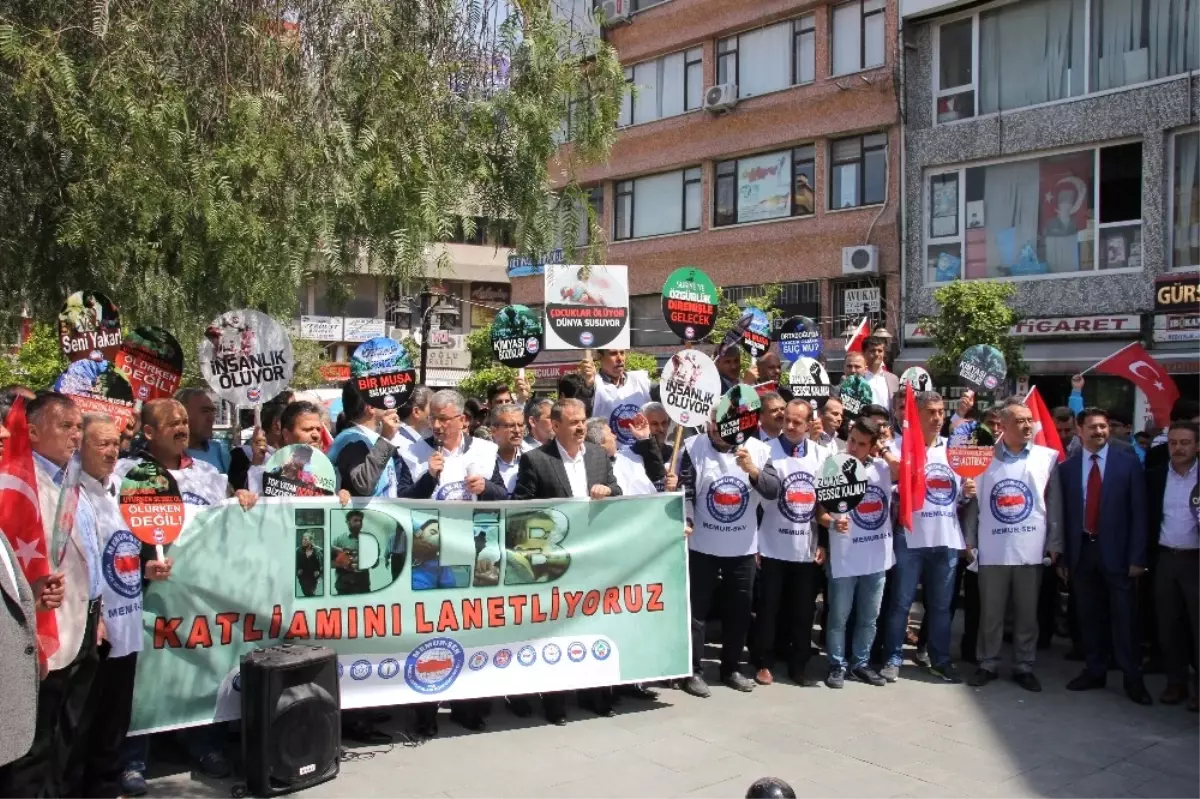 Hatay\'da Memur-Sen\'den İdlib İçin Protesto