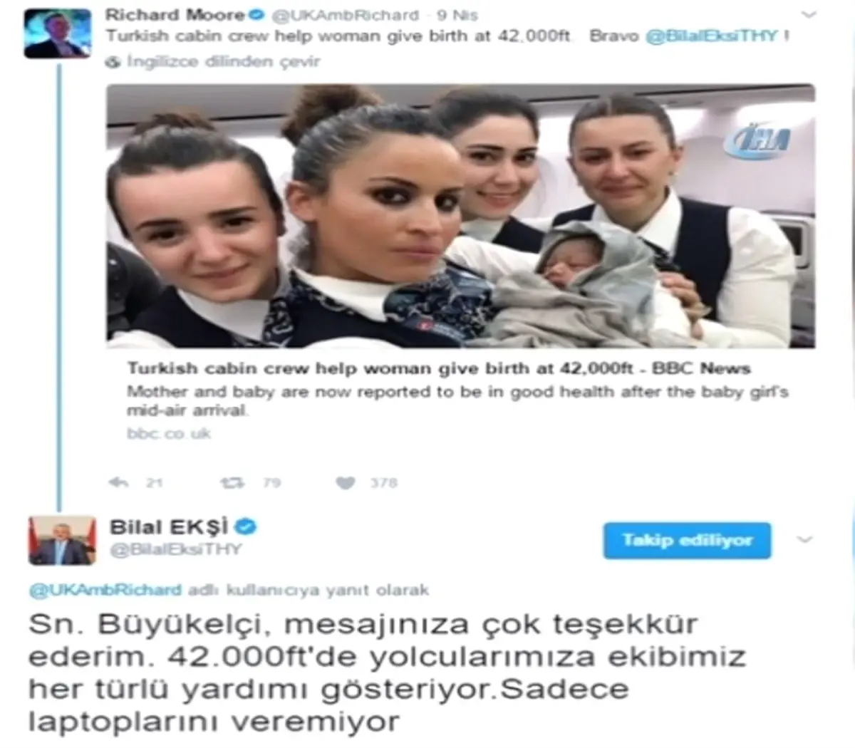 THY Genel Müdüründen Ingiliz Büyükelçiye Fena Kapak!