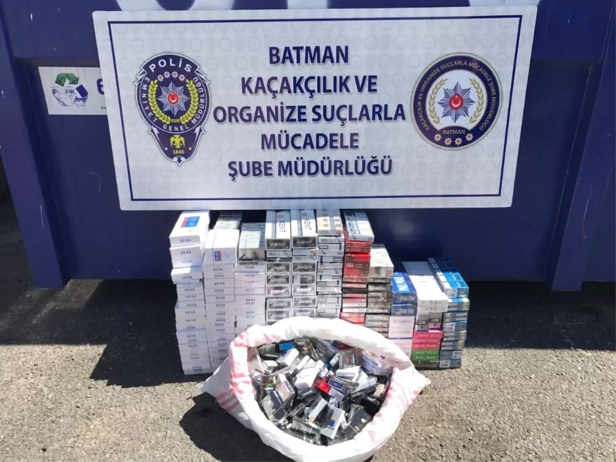 Batman\'da Piyasa Değeri 51 Bin TL Olan Kaçak Sigara Ele Geçirildi