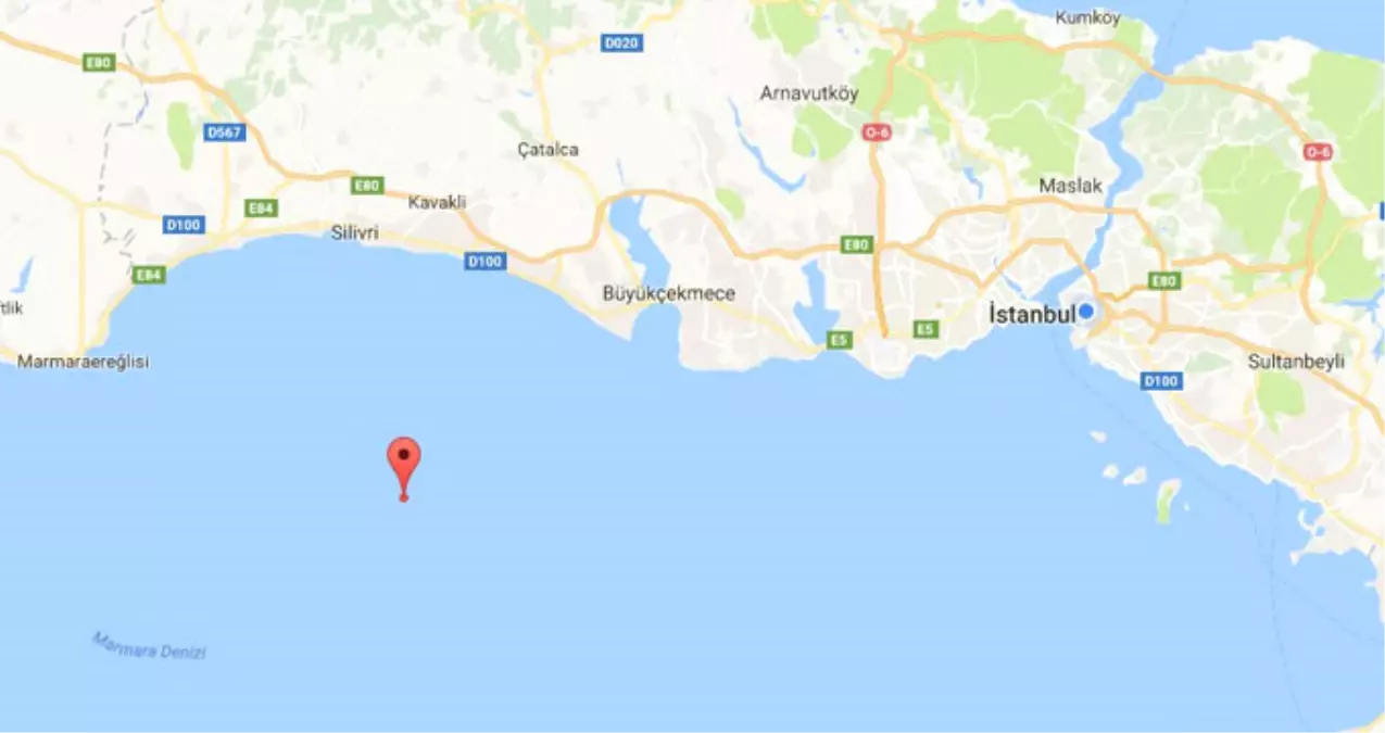 Marmara Denizi\'nde, İstanbul Açıklarında Deprem