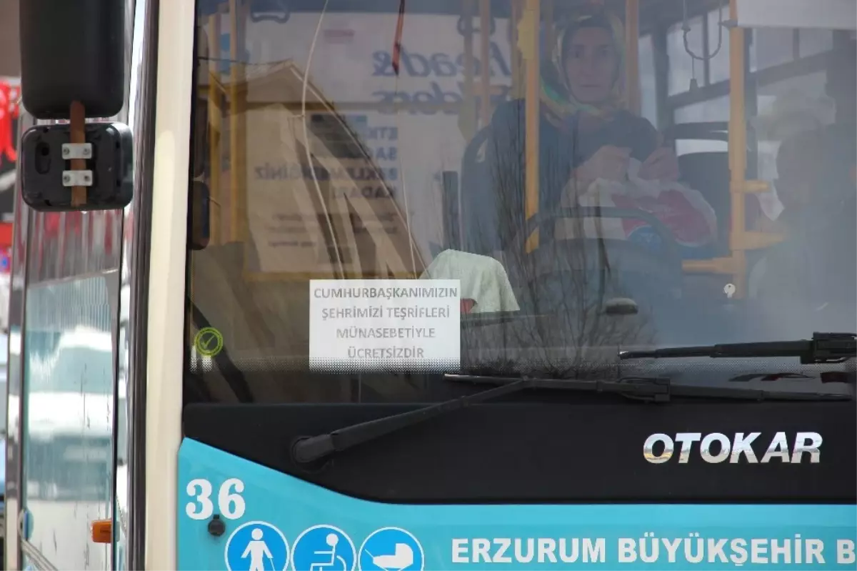 Toplu Taşıma Araçları Bugün Erzurum\'da Ücretsiz