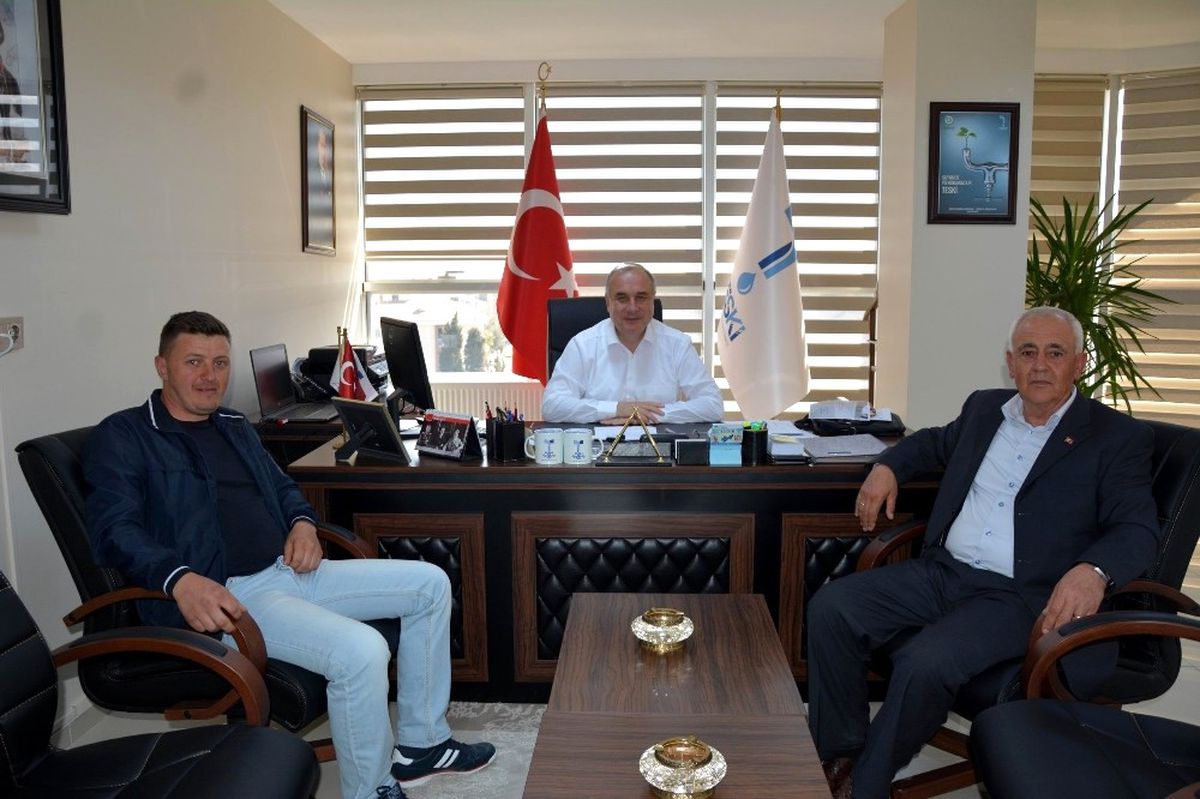 Şarköy Güzelköy Mahalle Muhtarından Genel Müdür Başa\'ya Ziyaret