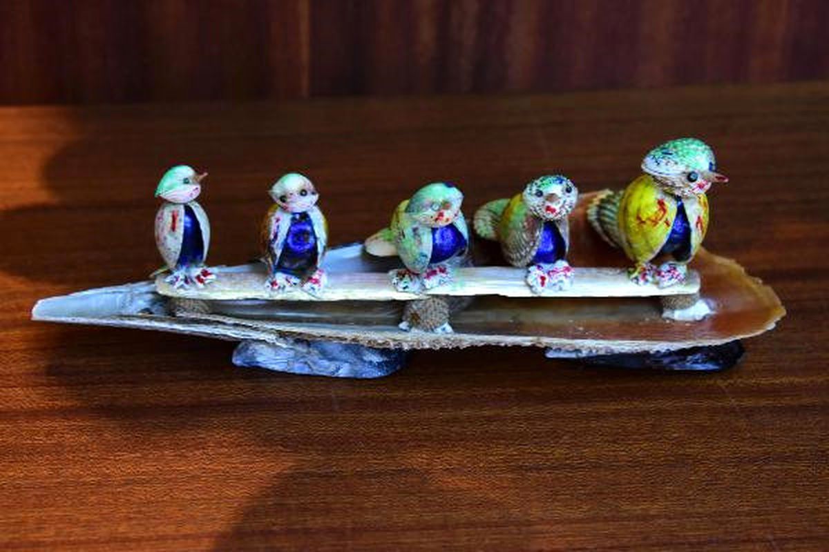 Deniz Kabuklarını Sanat Eserine Dönüştürdü
