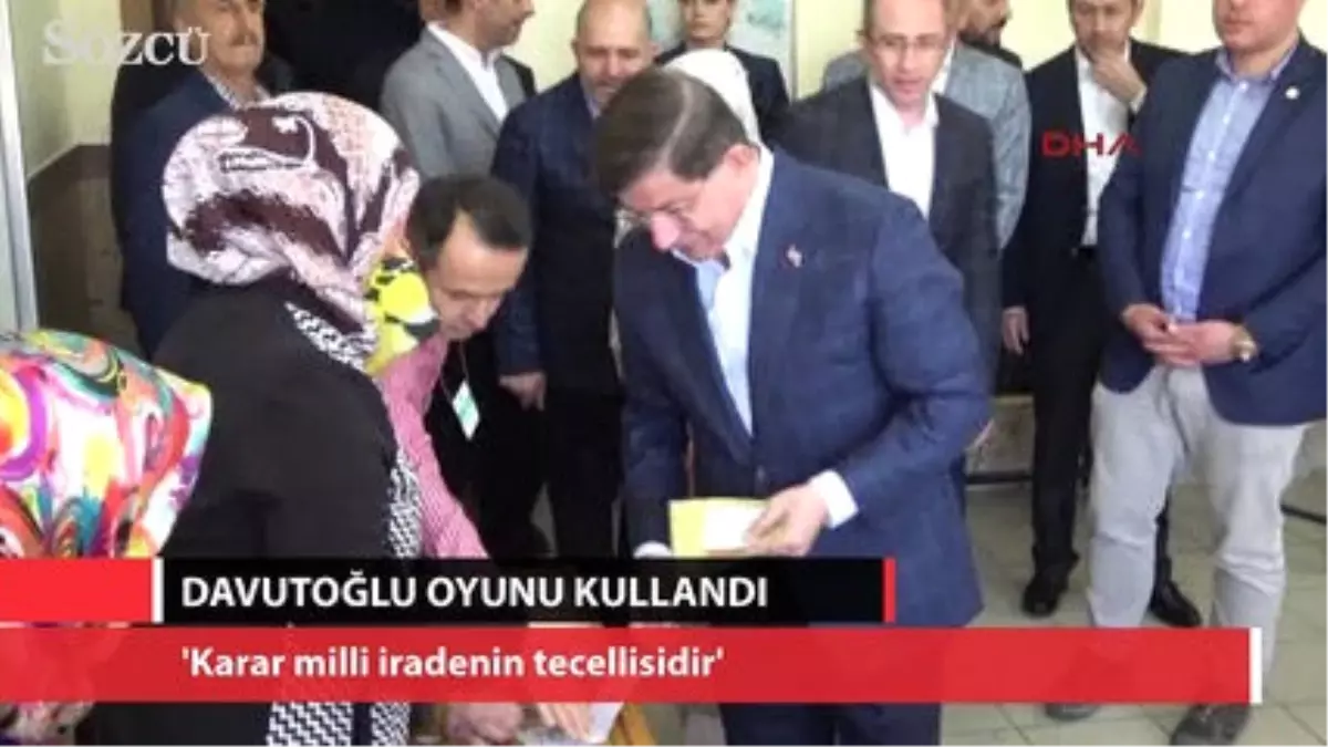 Davutoğlu: Karar Milli İradenin Tecellisidir