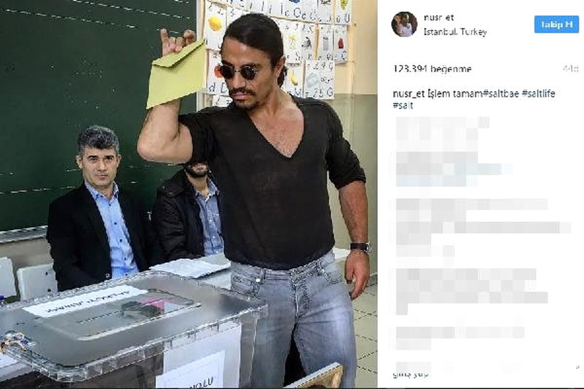 Sosyal Medya Fenomeni Nusret\'ten İlginç Oy Kullanma