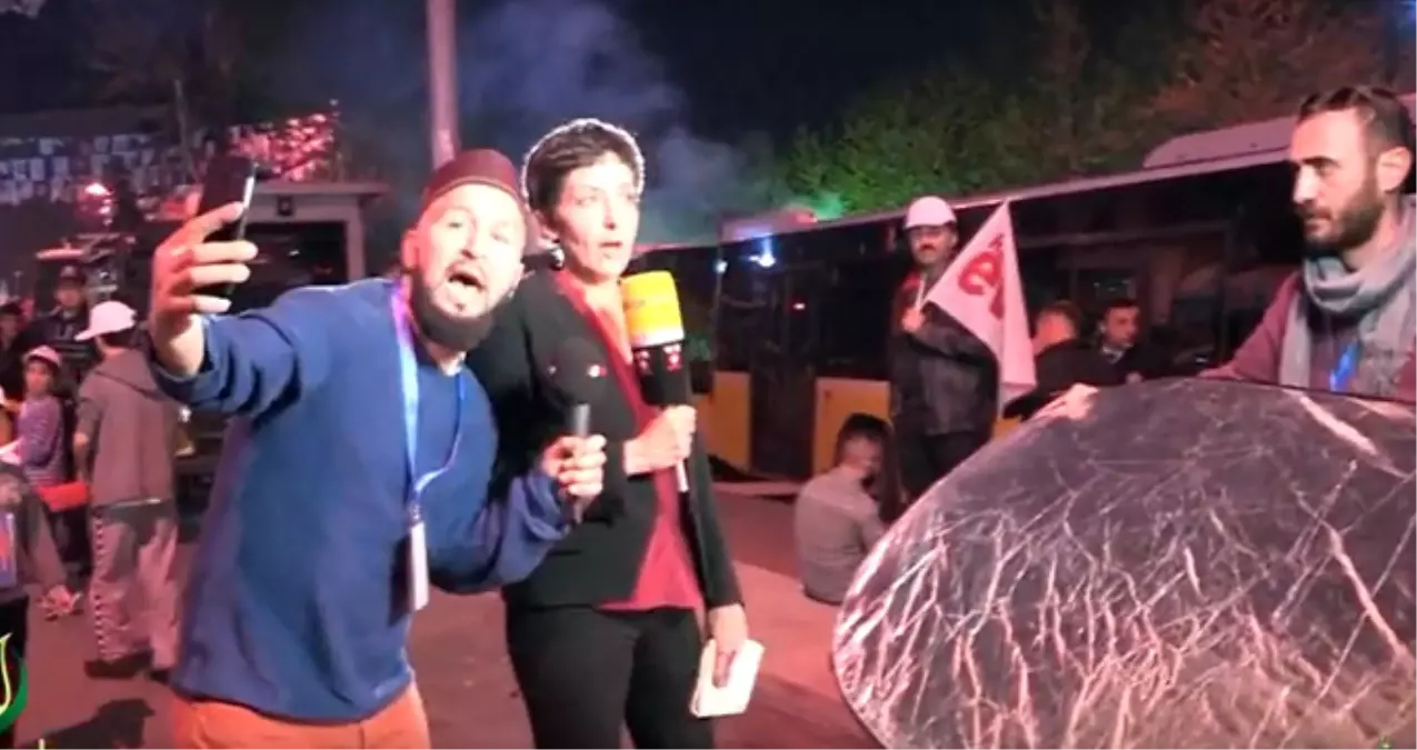 Ahsen TV Muhabirinden Alman Kanalının Canlı Yayınına Sabotaj