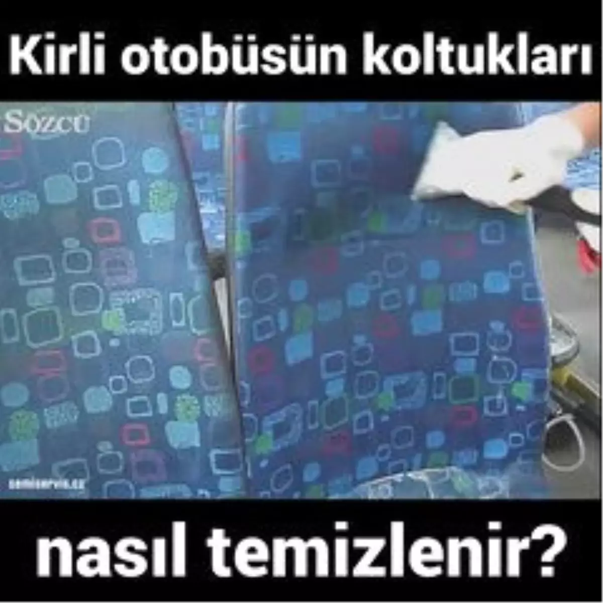 Otobüsün Kirli Koltuklarını Böyle Temizledi!