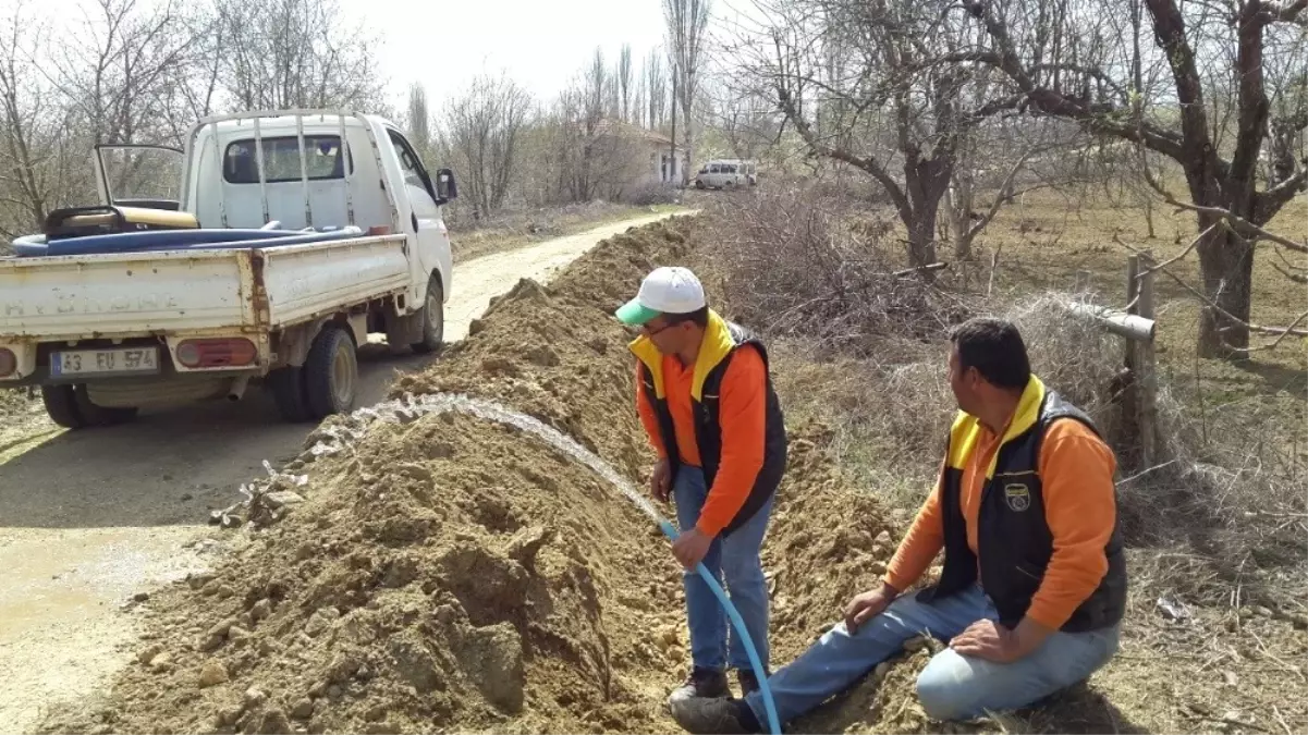 Ziraat Evlerine İçme Suyuna Kavuşmaya Devam Ediyor