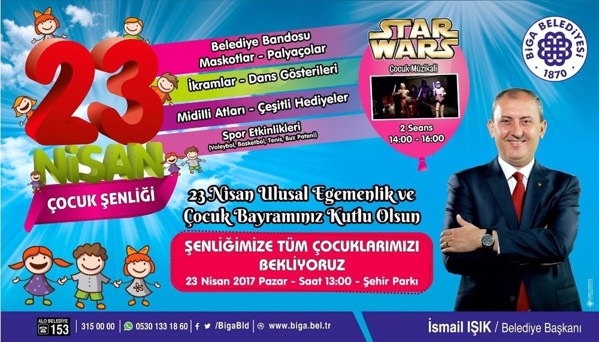 Biga\'da 23 Nisan\'da Çocuk Şenliği Müjdesi