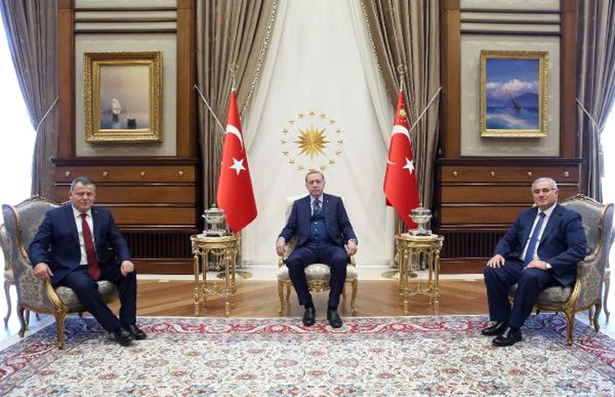 Cumhurbaşkanı Erdoğan, Yargıtay Başkanı Cirit\'i ve Yargıtay Cumhuriyet Başsavcısı Akarca\'yı Kabul...