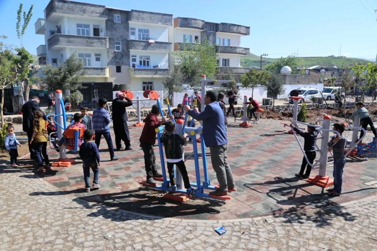Cizreli Çocuklar Belediye Tarafından Yapılan Oyun Alanında Doyasıya Eğleniyor