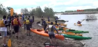 Edirne Meriç Nehri'nde Kano Yarışı