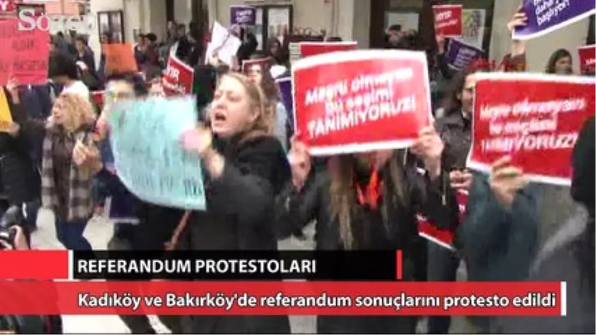 Kadıköy ve Bakırköy\'de Referandum Protestoları