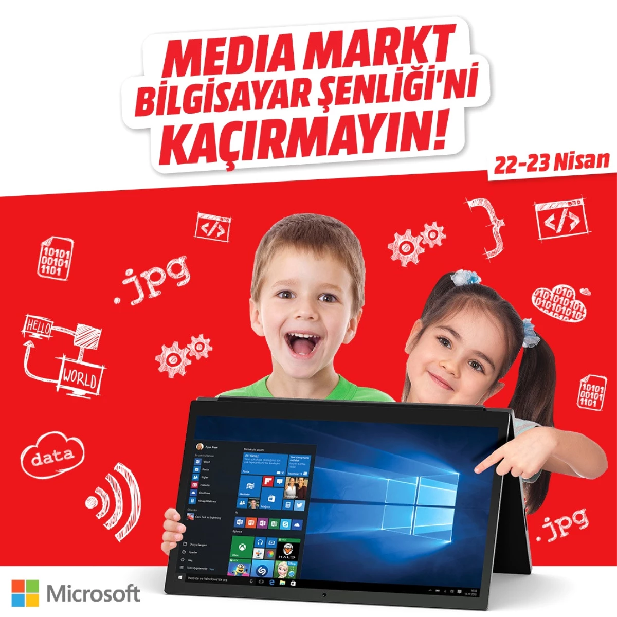 Mediamarkt ve Dünya Devi Microsoft İş Birliği ile 23 Nisan Şenliği