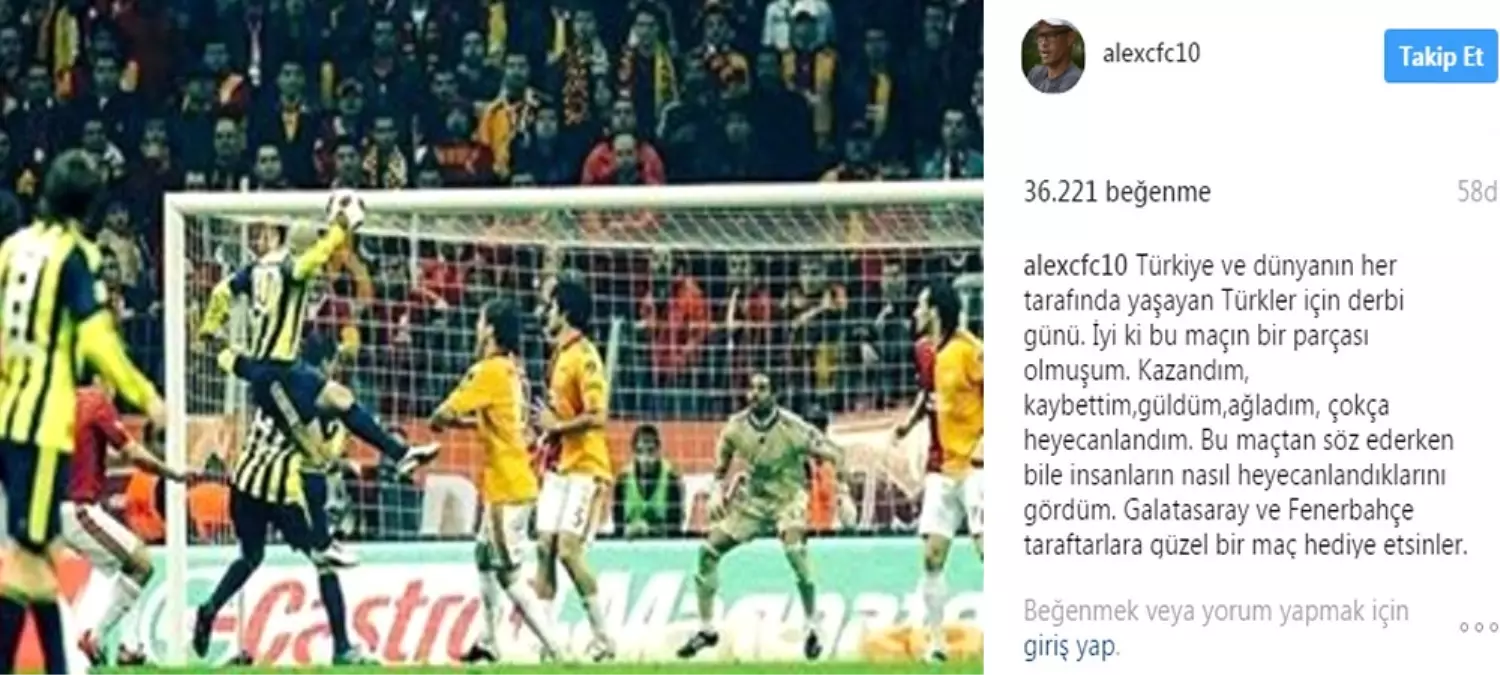 Alex\'ten Derbi Paylaşımı