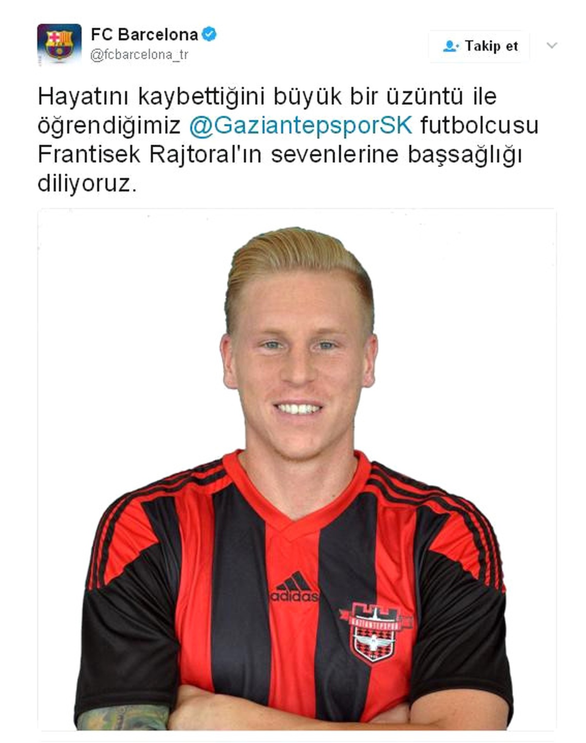Barça\'dan Gaziantepspor\'a Başsağlığı Mesajı