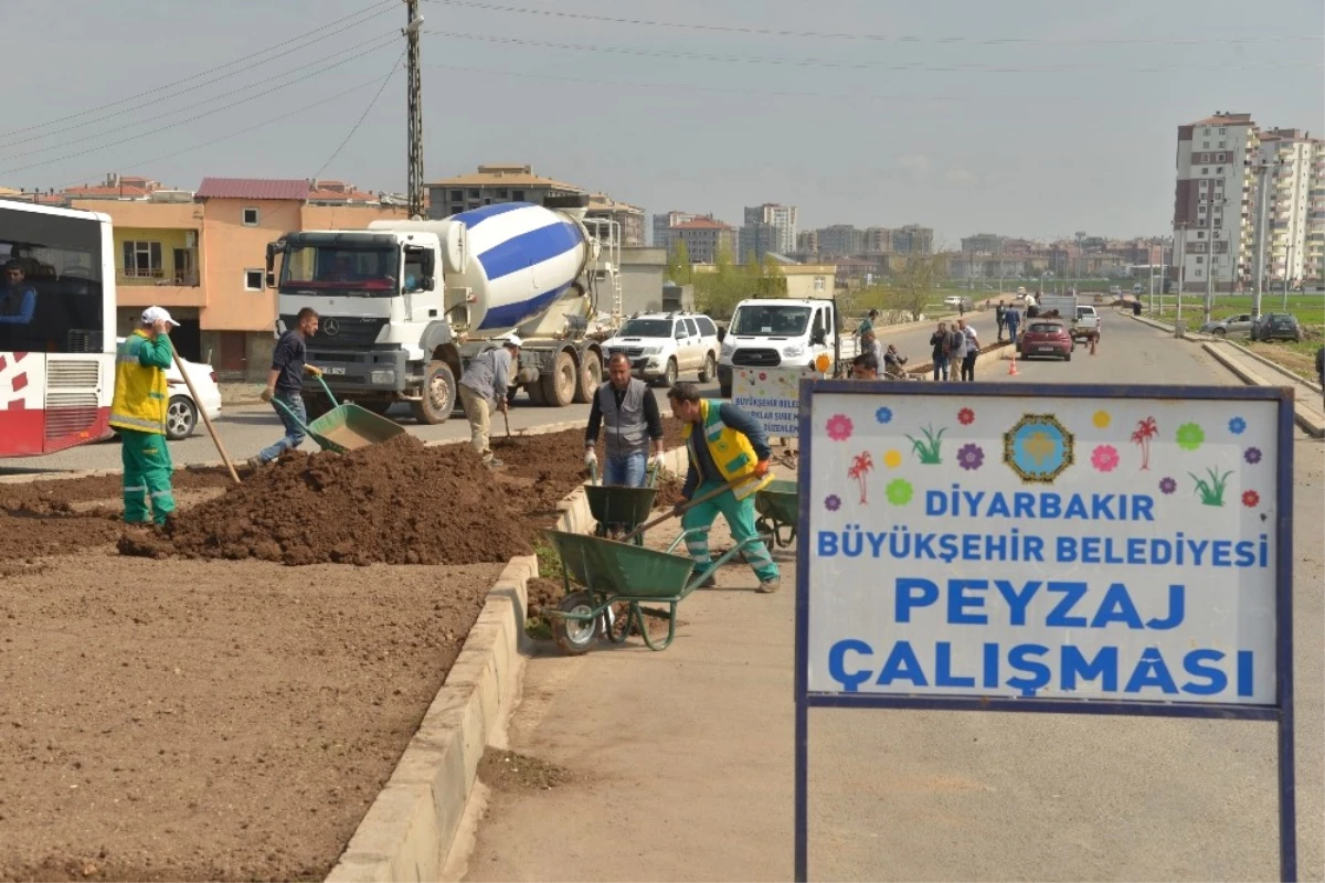 Kent Girişlerinde Peyzaj Çalışması Başladı