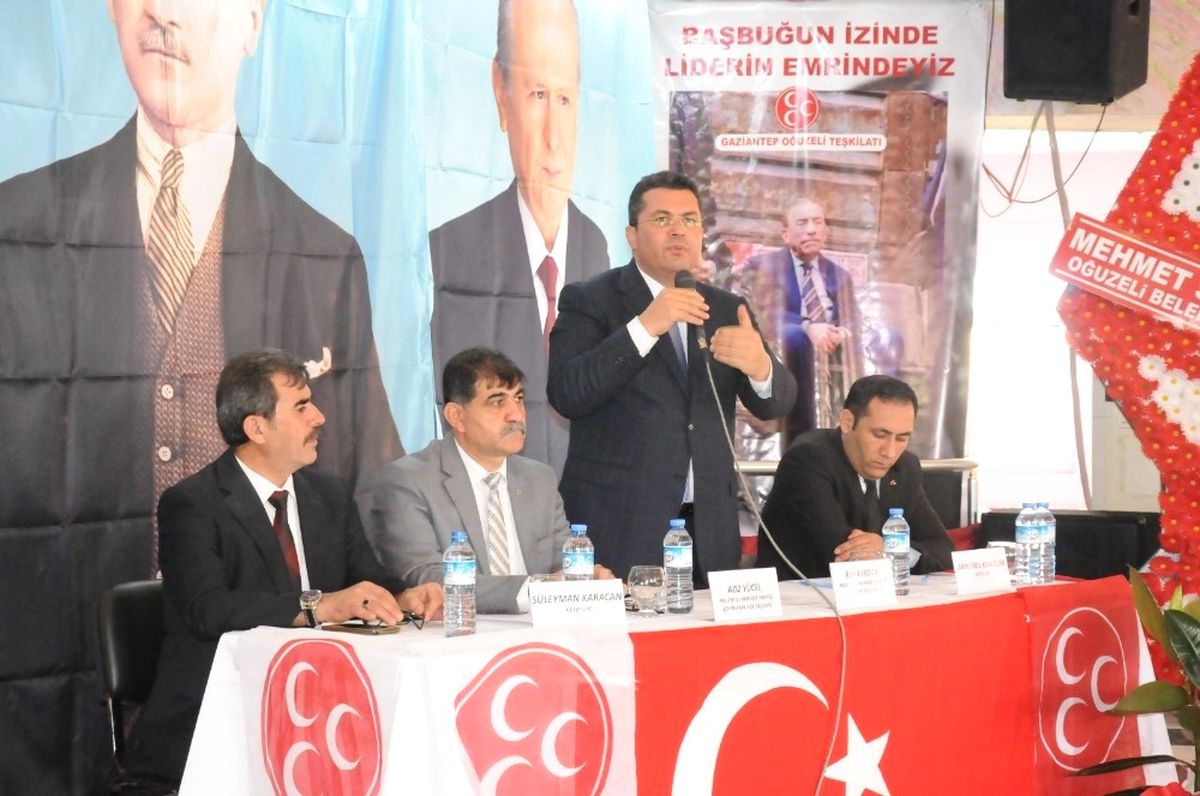 MHP Oğuzeli İlçe Kongresinde Muharrem Özsert Yeniden Başkan Seçildi
