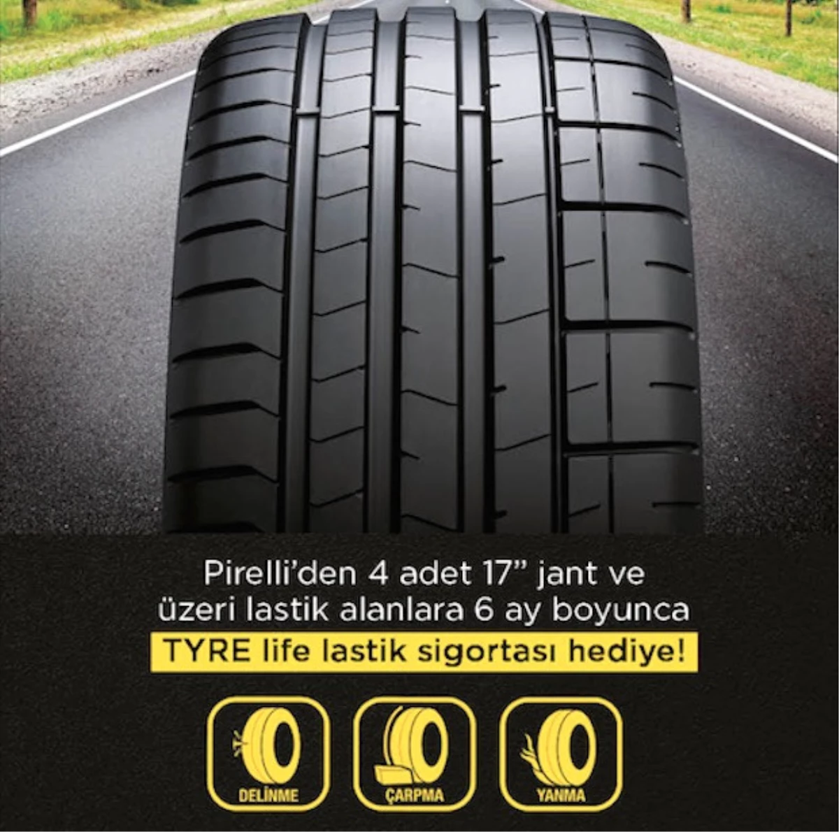 Pirelli\'den Ücretsiz Tyrelife Lastik Sigortası Kampanyası