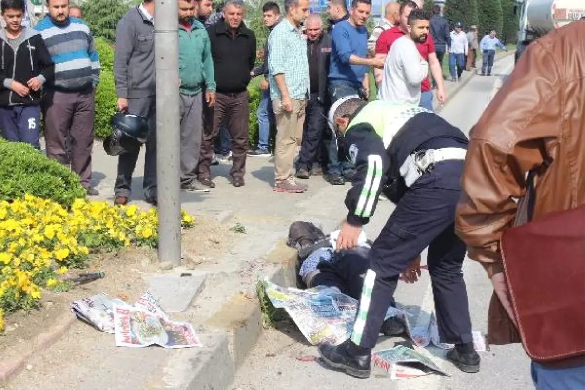 Tanker Çarpan Motosikletli Öldü