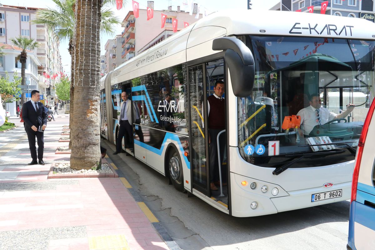 Elektrikli Otobüs Test Sürüşünde