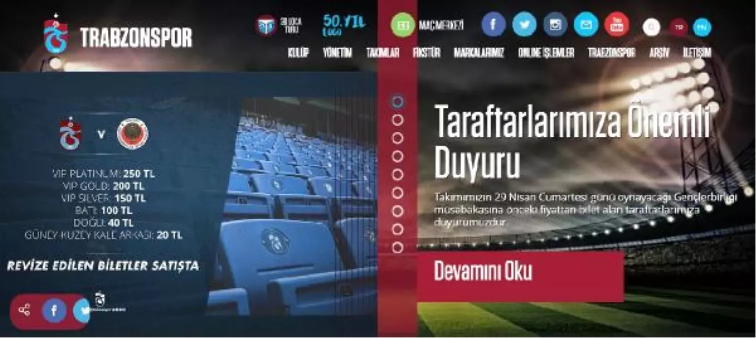 Trabzonspor\'dan Bilet Açıklaması