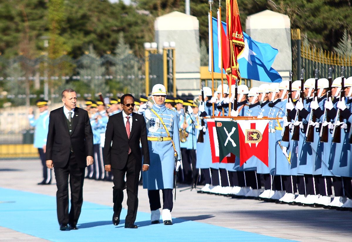 Erdoğan Somalili Mevkidaşını Resmi Törenle Karşıladı