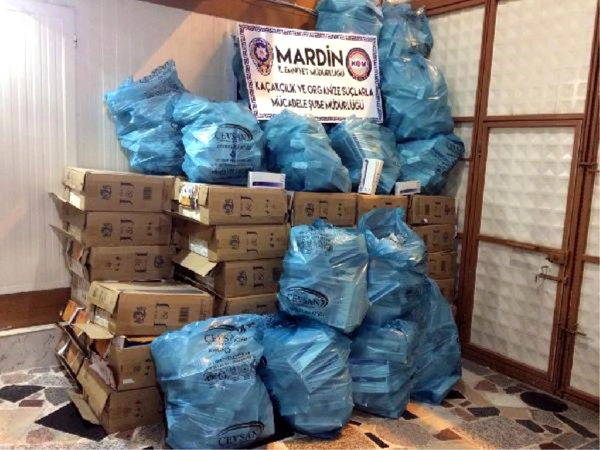 Mardin\'de 58 Bin 500 Paket Kaçak Sigara Ele Geçirildi