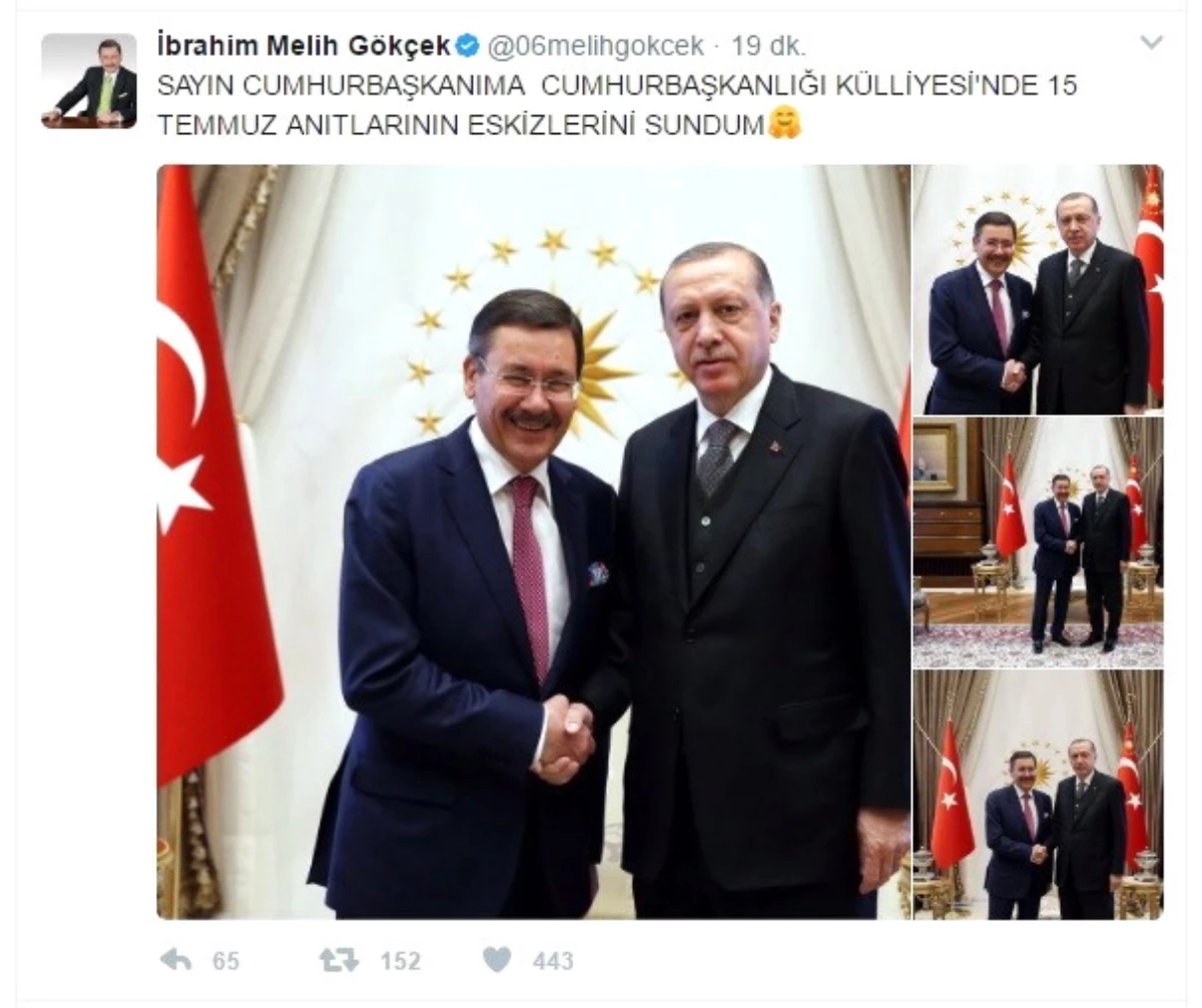 Başkan Gökçek\'ten Cumhurbaşkanı Erdoğan\'a Ziyaret