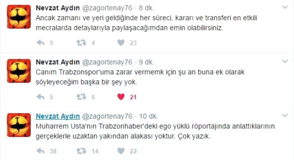 Trabzonspor Yönetiminde Kriz