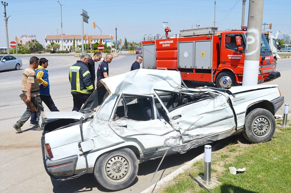 Turgutlu\'da Trafik Kazası: 1 Yaralı