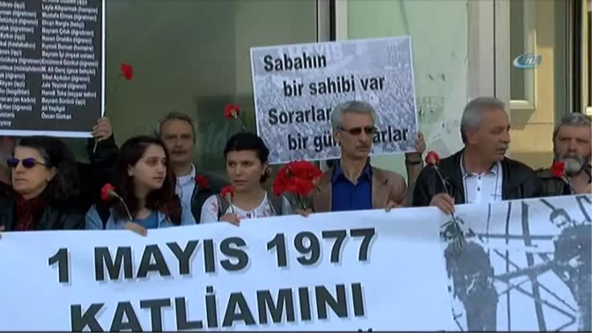 1 Mayıs 1977\'de Hayatını Kaybedenler Kazancı Yokuşunda Anıldı